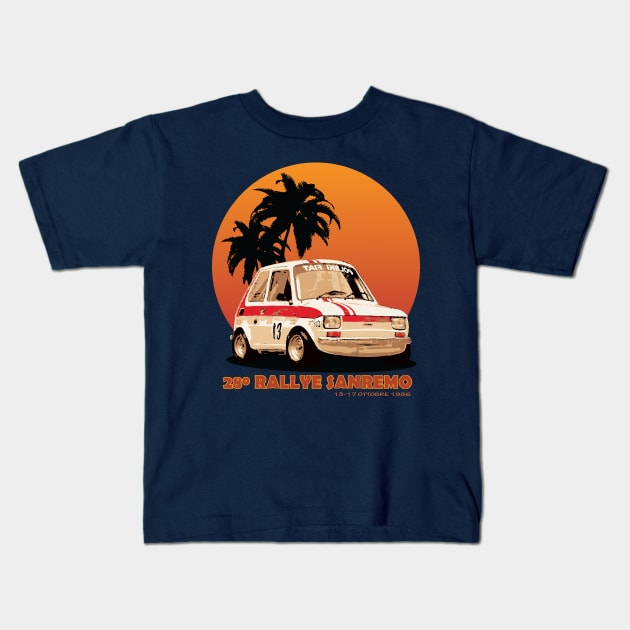 Polski Fiat 126 p Kids T-Shirt by Helepictor Rugby